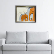 Elephant Family Shadow Box Painting Set – 20×24 inches (Each) –