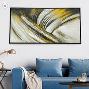 Golden Currents Canvas Painting