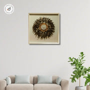 Contemporary Shadow Box Wall Art – Botanical & Abstract Trio (60×60 cm, Glass Frame)