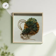 Contemporary Shadow Box Wall Art – Botanical & Abstract Trio (60×60 cm, Glass Frame)