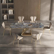 Contemporary Designer Dining Table with Unique Sculptural Base