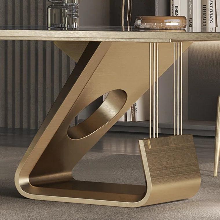 Contemporary Designer Dining Table with Unique Sculptural Base ...