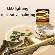 Lunar Serenity Acrylic Crystal LED Painting|  48×24 in | (Remote-Controlled Backlight)