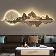 Mountain Moon Glow Acrylic Crystal LED Painting | 48×24 in | (Remote-Controlled Backlight)