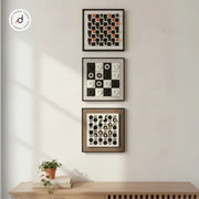 Geometric Open Shadow Box Wall Art in Aluminum Frame (40×40 cm | Single / Set of 3)