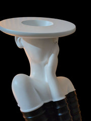 Creative Modern Face Planter Statue – 11 x 5 Inch | Elegant White Home Decor Showpiece