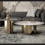Modern coffee table set with Round base