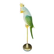 Majestic Green Parrot Decorative Showpiece on Stand – 12 Inch | Premium Home Decor Statue