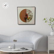 Contemporary Shadow Box Wall Art – Floral & Abstract Set (40×40 cm, Open Frame)