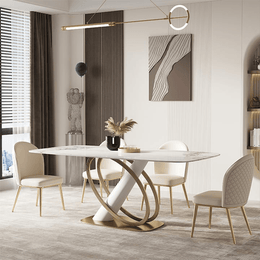 Sculptural Serenity: A Contemporary Dining Set