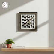 Geometric Open Shadow Box Wall Art in Aluminum Frame (40×40 cm | Single / Set of 3)