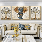 Elephant Jeweled Horizon 3pcs Crystal Painting