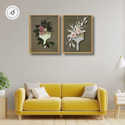 Floral & Nature Series – Shadow Box Wall Art (40×60 cm, Glass Frame)