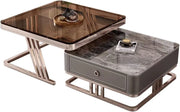 Luxury Nested Center Table Set – 30×30×17 / 24×24×19 Inches (Stainless Steel, Premium Finish)