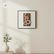 Luxury Open Shadow Box Wall Art – Modern Abstract Trio in Aluminum Frame (30×30 cm, Set of 3)