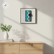 Luxury Open Shadow Box Wall Art – Modern Abstract Trio in Aluminum Frame (30×30 cm, Set of 3)