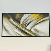 Golden Currents Canvas Painting