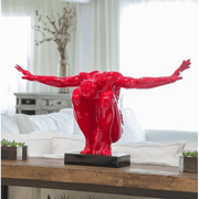 Saluting Man-Resin Sculpture Showpiece
