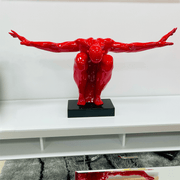 Saluting Man-Resin Sculpture Showpiece