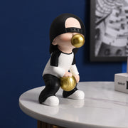 Bumble Gum Basketball Boy Figurines | 12×7 inch | Table Decor Set