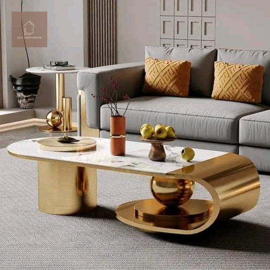 Modern and Luxury half Round Way Ball Centre Table