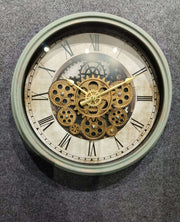 Luxury Vintage Moving Gear Wall Clock – Industrial Steampunk Design | 1.5 × 1.5 ft