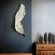 Stylish Feather Metal Led Art with Led light
