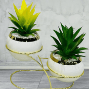 Golden Duo Table Planter