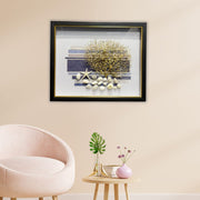 Luxury Shadow Box Wall Art  – Tree, Swan & Coral Design (20×24 inches each)