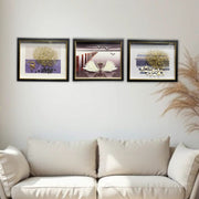 Luxury Shadow Box Wall Art  – Tree, Swan & Coral Design (20×24 inches each)