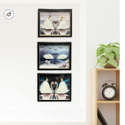 Swan Couple Art Wall Frame – Premium HD Print | Size: 20×24 inches (50×60 cm) each