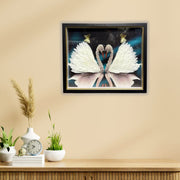 Swan Couple Art Wall Frame – Premium HD Print | Size: 20×24 inches (50×60 cm) each