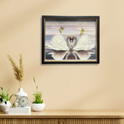 Swan Couple Art Wall Frame – Premium HD Print | Size: 20×24 inches (50×60 cm) each