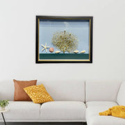 Golden Deer & Coastal Trees Shadow Box Wall Art | (20×24 inches Each)