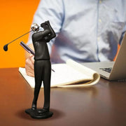 Modern Golf Man Resin Sculpture – Black & White Variant | 28cm Height | Premium Decor Figurine