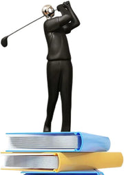 Modern Golf Man Resin Sculpture – Black & White Variant | 28cm Height | Premium Decor Figurine