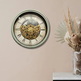 Luxury Vintage Moving Gear Wall Clock – Industrial Steampunk Design | 1.5 × 1.5 ft