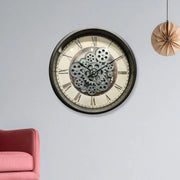 Premium Vintage Moving Gear Wall Clock – Classic Roman Dial | 1.5 × 1.5 ft