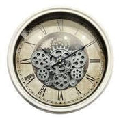 Luxury Vintage Moving Gear Wall Clock with Roman Numerals | Industrial Style | 1.5 × 1.5 ft