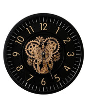 Luxury Imported Moving Gear Wall Clock | Industrial Gold Dial Design | 24 × 24 Inches