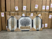 Luxury 3D Golden Tree Shadow Box Wall Art – Set of 3 (1.5×2 ft / 2×2 ft / 1.5×2 ft)