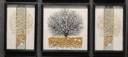 Luxury 3D Golden Tree Shadow Box Wall Art – Set of 3 (1.5×2 ft / 2×2 ft / 1.5×2 ft)