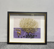 Luxury Shadow Box Wall Art  – Tree, Swan & Coral Design (20×24 inches each)