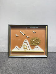 3D Shadow Box Framed Wall Art – Sailing & Nature Theme | Size: 50×60 cm Each (20×24 inch) – Set of 3