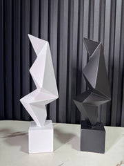 Modern Geometric Abstract Statue | 12×30 cm | Resin Table Decor