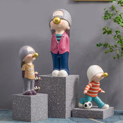 Cool Boy Skateboard Resin Showpiece – 23×11.6×9.8 inches – Modern Home Decor Statue