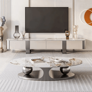 Modern and Luxurious Oval Shape Centre Table Set