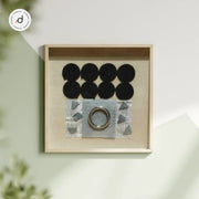 Geometric Duo – Shadow Box Wall Art (40×40 cm, Glass Frame )