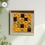 Geometric Duo – Shadow Box Wall Art (40×40 cm, Glass Frame )