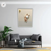 Elegant Open Shadow Box Painting – Premium Aluminum Frame Wall Décor